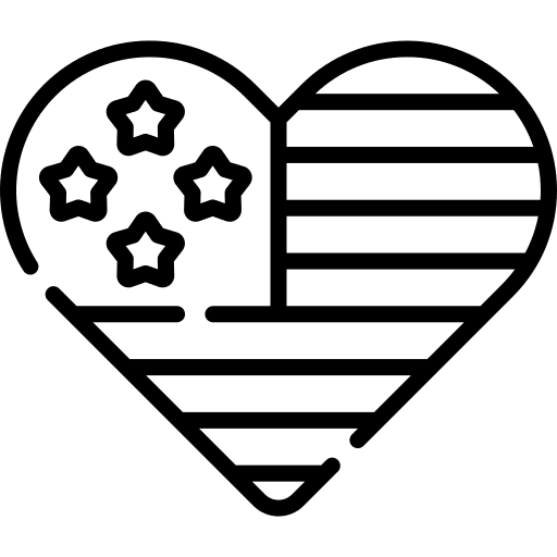 Heart heart united states shape icon