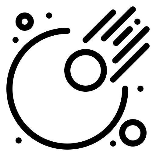 Asteroid miscellaneous astronomy space icon