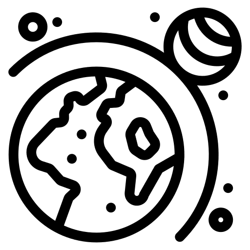 Astronomy space planet asteroid icon