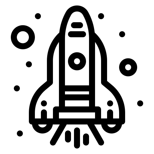 Rocket rocket transportation launching icon