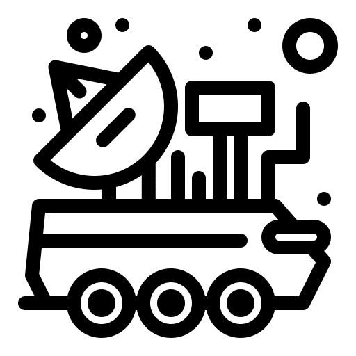 Satellite vehicle space car survey icon
