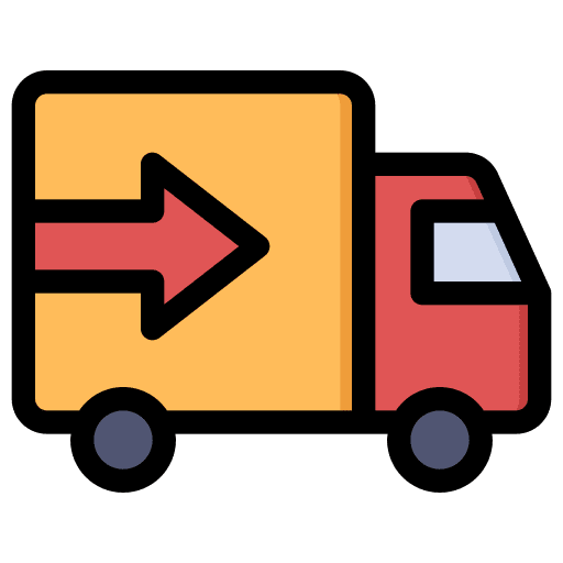 Delivery van moving truck icon