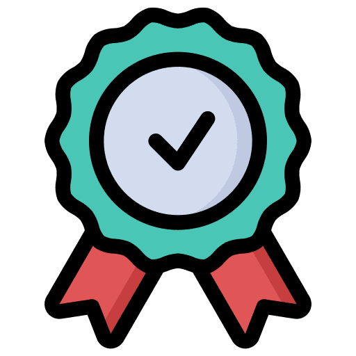 Quality check sticker trustworthy icon