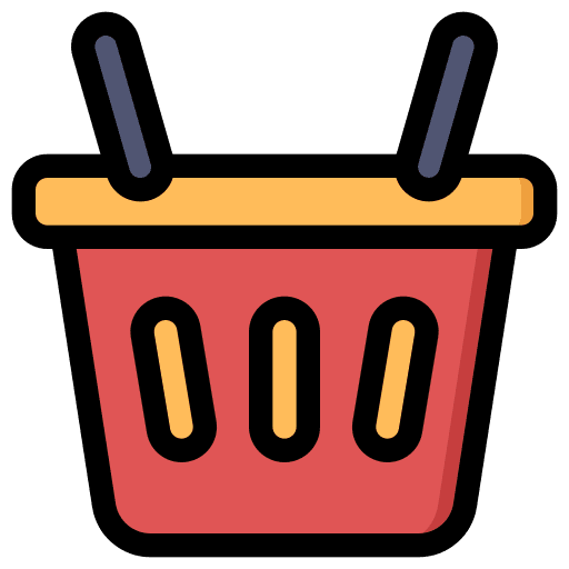Shopping basket supermarket shopper commerce icon