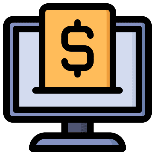 Online payment pay business and finance grow shop icon Online payment pay business and finance grow shop icon