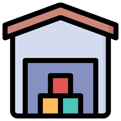 Warehouse stock storage shipping and delivery icon Warehouse stock storage shipping and delivery icon