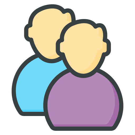 Customer audience customer target icon