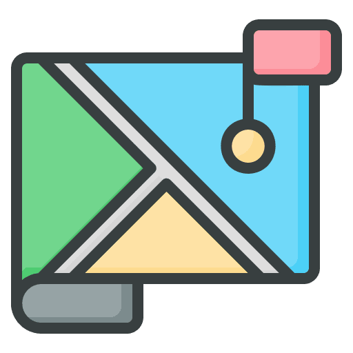 Location brand mapping maps and location icon