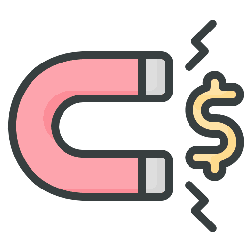Magnet magnetism dollar promotion icon Magnet magnetism dollar promotion icon