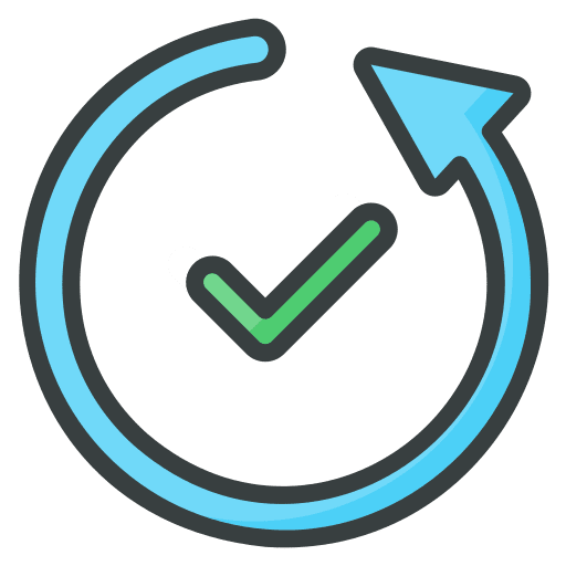 Nonstop 24-7 circling arrows looping arrows icon