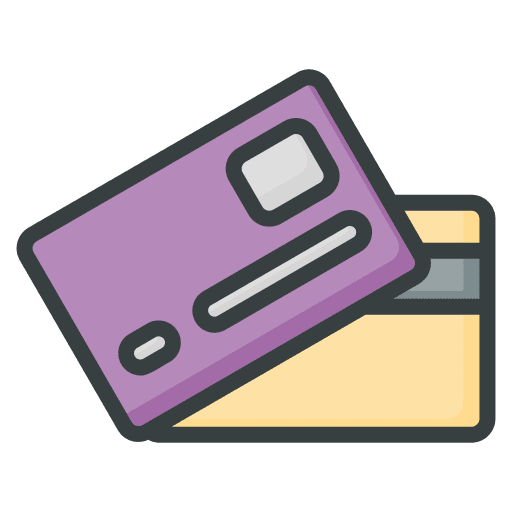 Payment bank pay commerce and shopping icon