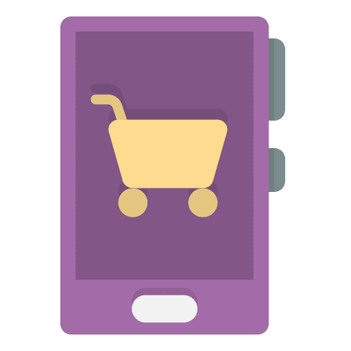 Mobile shopping electronics online store shopping bag icon Mobile shopping electronics online store shopping bag icon