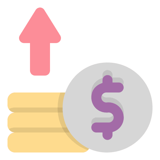 Sales business and finance sales vending icon