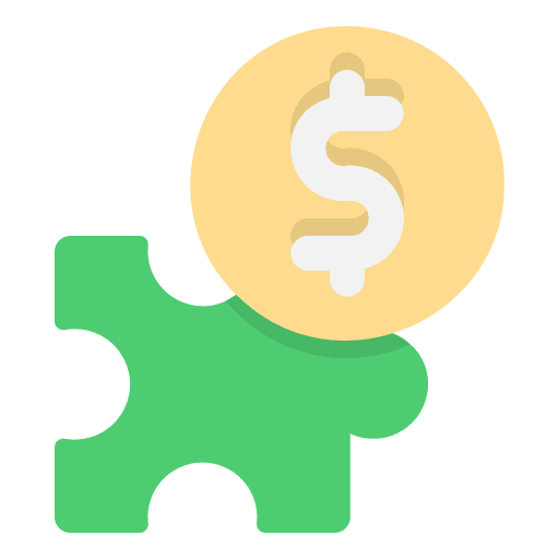 Strategy business and finance money solution icon Strategy business and finance money solution icon