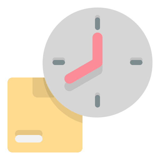 Delivery time delivery time clock box icon Delivery time delivery time clock box icon