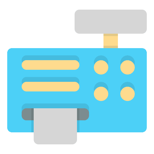 Cash register electronics deposit cash box icon Cash register electronics deposit cash box icon