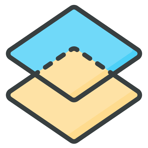 Layers ribbon design graphic tool illustration icon