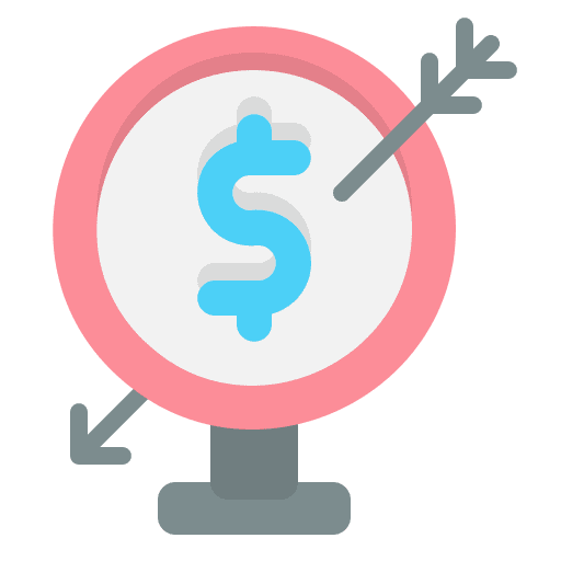 Target purpose process mission icon Target purpose process mission icon