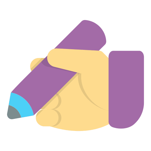 Pencil sketch art and design hand icon