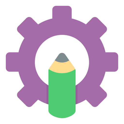 Setting edit tools process education icon Setting edit tools process education icon