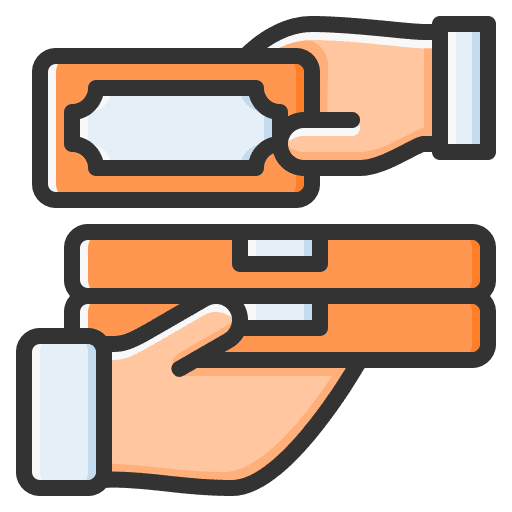 Buy food delivery commerce and shopping order food icon