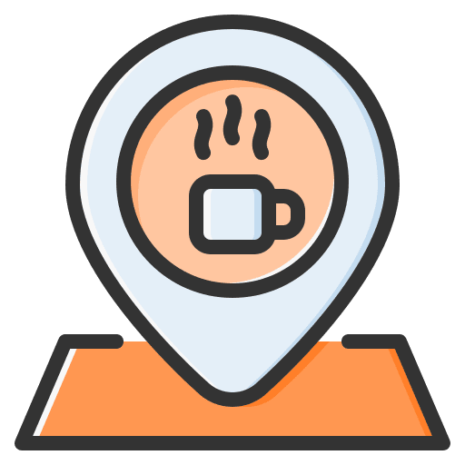 Location map point coffee shop placeholder icon Location map point coffee shop placeholder icon