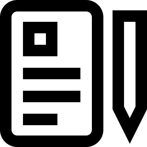 Contact form information contact pen icon