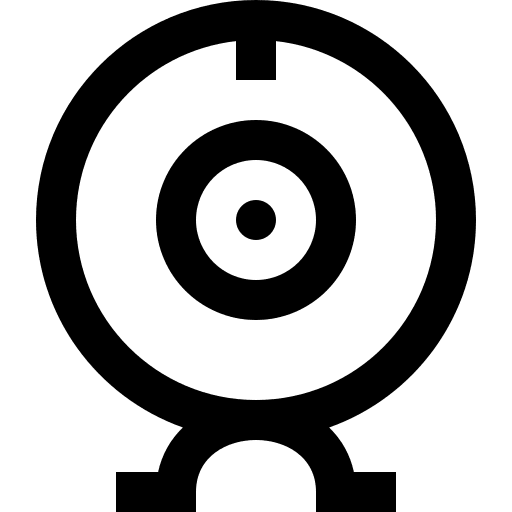 Webcam videocam communications web camera icon Webcam videocam communications web camera icon