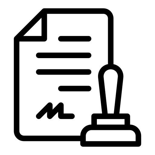 Approval document approved files and folders icon