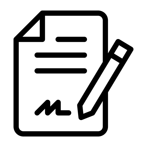 Contract files and folders paper document icon