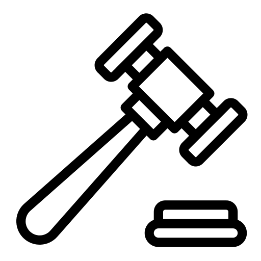 Law bid regulatory verdict icon