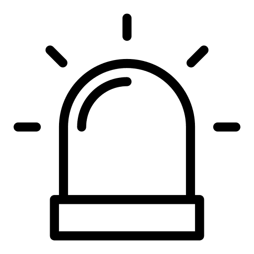 Siren security danger alarm icon