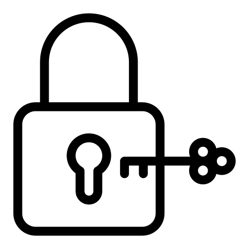 Lock password restricted lock icon