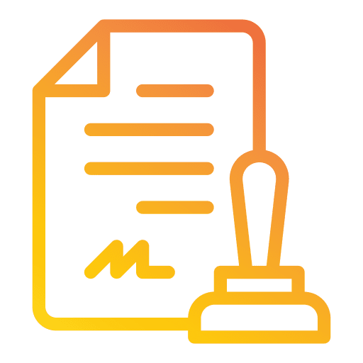 Approval stamp approved document icon