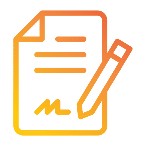 Contract files and folders contract write icon