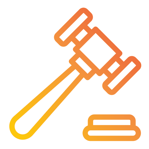 Law hammer verdict law icon