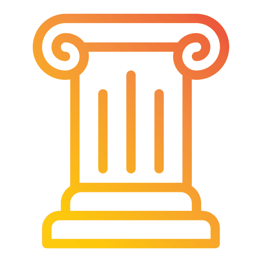 Roman law architecture and city greek pillars ancient pillar icon