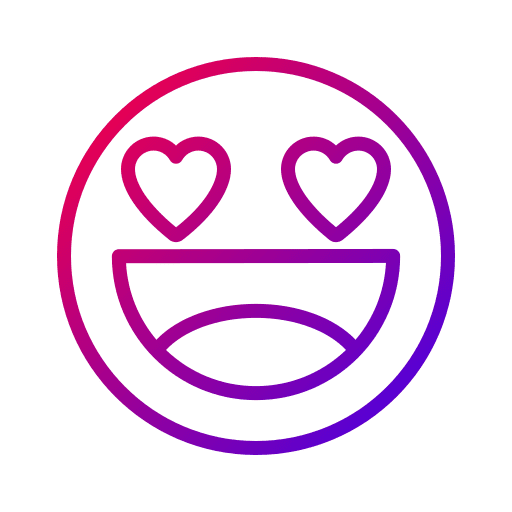 Fall in love emoji smileys heart face icon