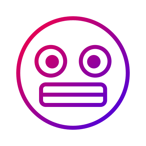 Nervous emotion smileys interface icon