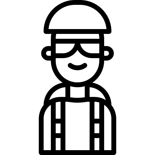 Parachutist professions and jobs parachutist people icon