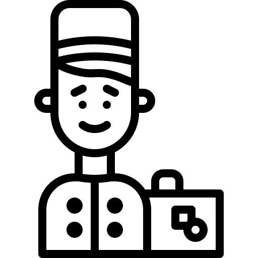 Porter professions and jobs porter people icon
