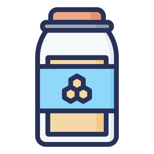 Honey jar food and restaurant healthy organic icon Honey jar food and restaurant healthy organic icon