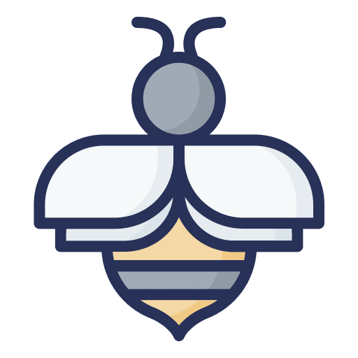 Bee pollen spring insect icon Bee pollen spring insect icon