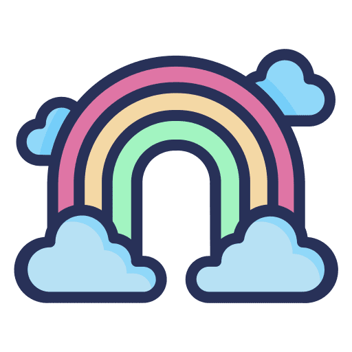 Rainbow spring flower sun icon Rainbow spring flower sun icon