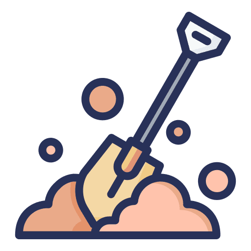 Shovel farming and gardening shovel tool icon Shovel farming and gardening shovel tool icon