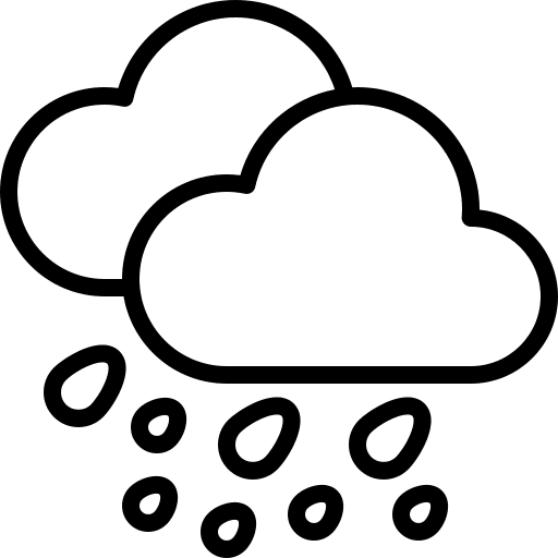 Thunderstorm rain cloud thunder icon