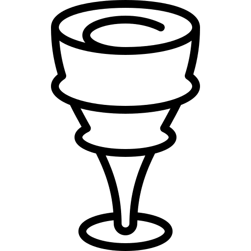 Tornado wind disaster twister icon
