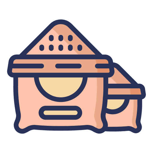 Wheat bag food flour icon Wheat bag food flour icon