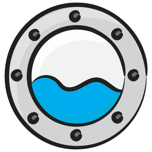 Porthole marine ocean sea water icon