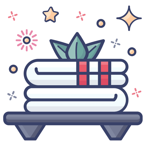Towel relax wellness spa icon